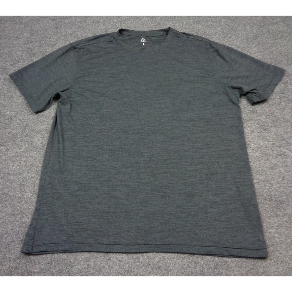 Rhoback Shirt Mens Tech Tee Performance T-Shirt Dark Gray L Short Sleeve Golf